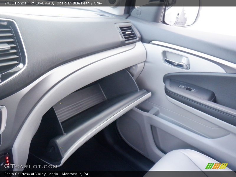 Obsidian Blue Pearl / Gray 2021 Honda Pilot EX-L AWD