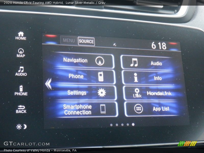 Lunar Silver Metallic / Gray 2020 Honda CR-V Touring AWD Hybrid