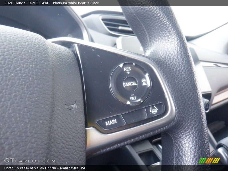 Platinum White Pearl / Black 2020 Honda CR-V EX AWD