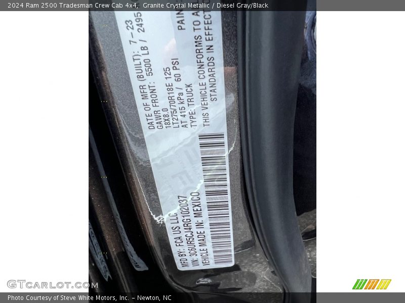Granite Crystal Metallic / Diesel Gray/Black 2024 Ram 2500 Tradesman Crew Cab 4x4
