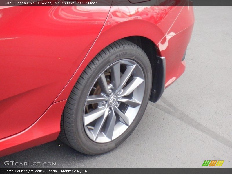 Molten Lava Pearl / Black 2020 Honda Civic EX Sedan