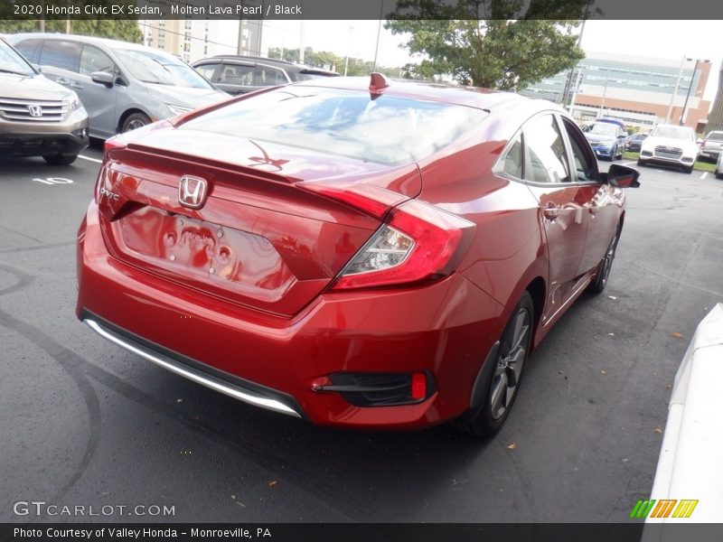 Molten Lava Pearl / Black 2020 Honda Civic EX Sedan