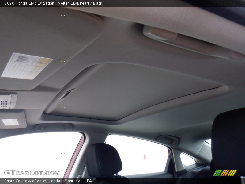 Molten Lava Pearl / Black 2020 Honda Civic EX Sedan