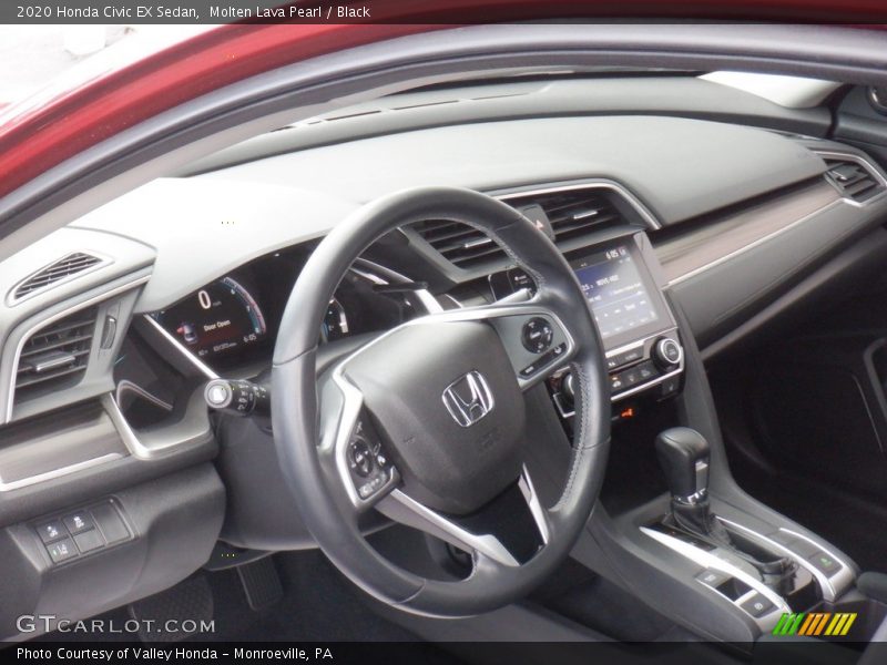 Molten Lava Pearl / Black 2020 Honda Civic EX Sedan