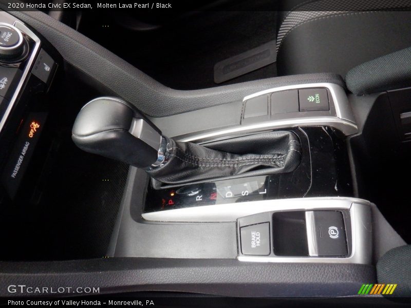 Molten Lava Pearl / Black 2020 Honda Civic EX Sedan