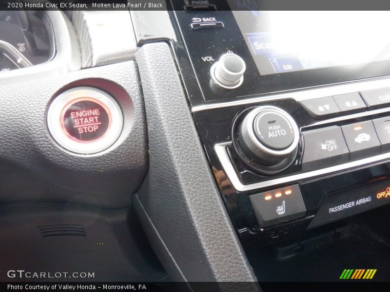 Molten Lava Pearl / Black 2020 Honda Civic EX Sedan