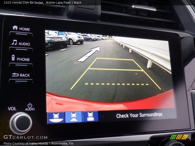 Molten Lava Pearl / Black 2020 Honda Civic EX Sedan