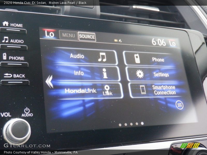 Molten Lava Pearl / Black 2020 Honda Civic EX Sedan