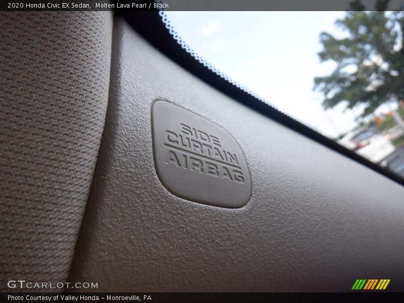 Molten Lava Pearl / Black 2020 Honda Civic EX Sedan