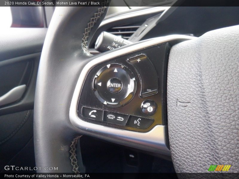 Molten Lava Pearl / Black 2020 Honda Civic EX Sedan
