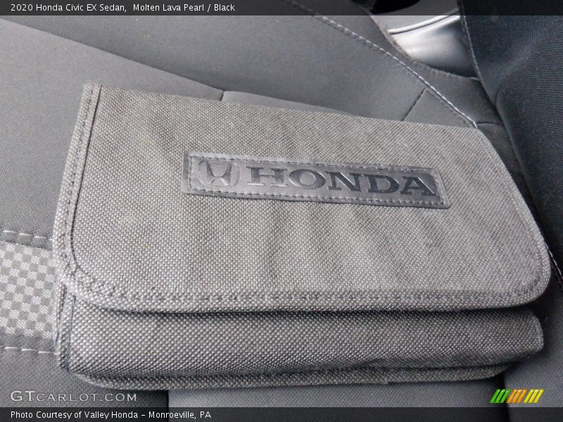 Molten Lava Pearl / Black 2020 Honda Civic EX Sedan