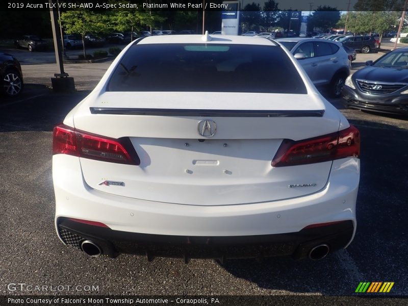 Platinum White Pearl / Ebony 2019 Acura TLX V6 SH-AWD A-Spec Sedan