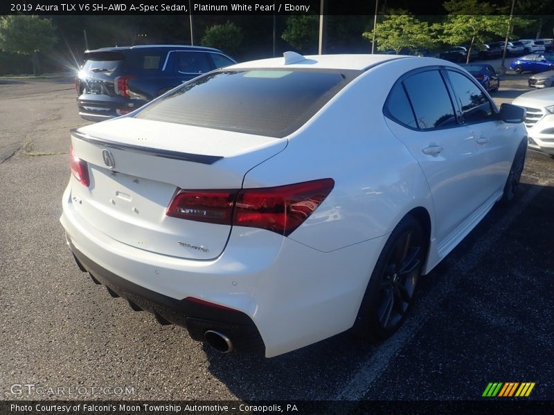 Platinum White Pearl / Ebony 2019 Acura TLX V6 SH-AWD A-Spec Sedan