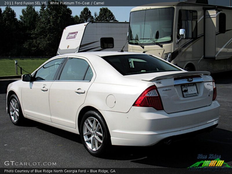 White Platinum Tri-Coat / Camel 2011 Ford Fusion SEL V6