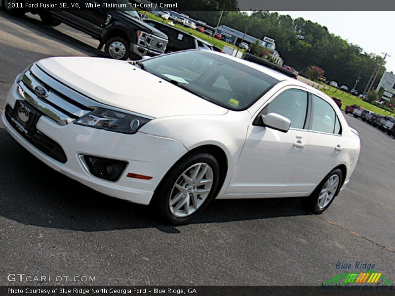 White Platinum Tri-Coat / Camel 2011 Ford Fusion SEL V6