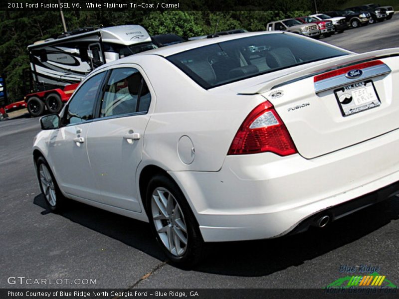 White Platinum Tri-Coat / Camel 2011 Ford Fusion SEL V6