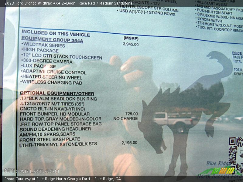 Race Red / Medium Sandstone 2023 Ford Bronco Wildtrak 4X4 2-Door