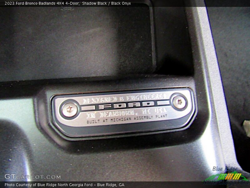 Shadow Black / Black Onyx 2023 Ford Bronco Badlands 4X4 4-Door