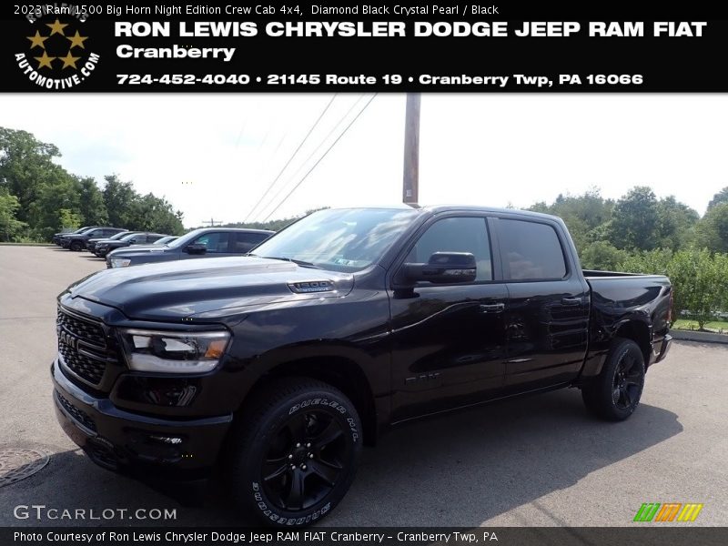 Diamond Black Crystal Pearl / Black 2023 Ram 1500 Big Horn Night Edition Crew Cab 4x4