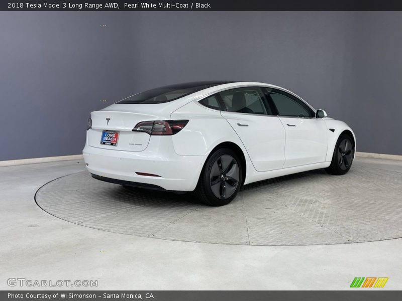 Pearl White Multi-Coat / Black 2018 Tesla Model 3 Long Range AWD