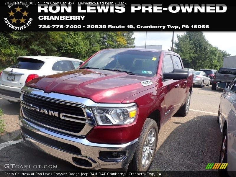 Delmonico Red Pearl / Black 2021 Ram 1500 Big Horn Crew Cab 4x4