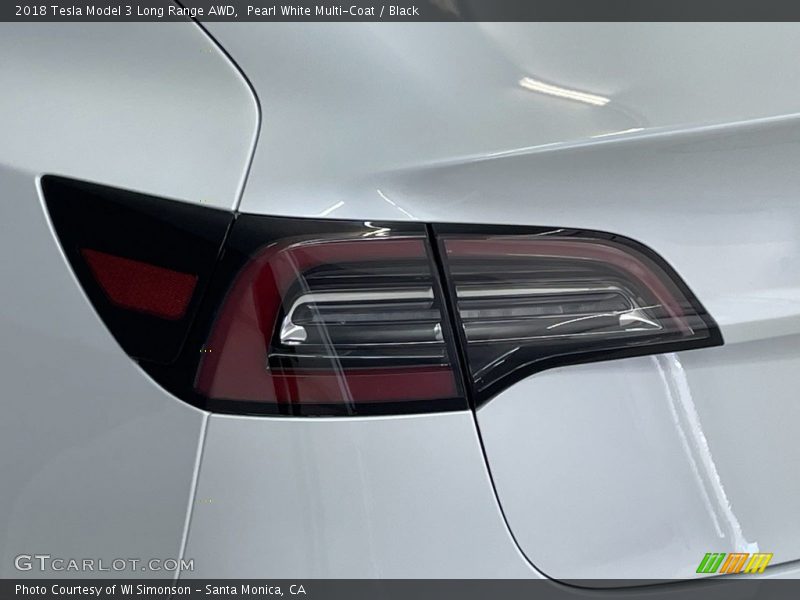 Pearl White Multi-Coat / Black 2018 Tesla Model 3 Long Range AWD