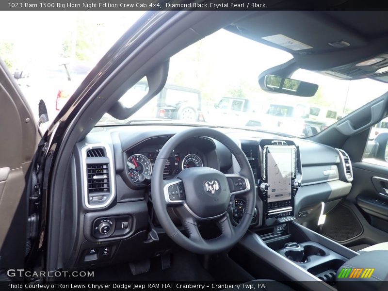 Diamond Black Crystal Pearl / Black 2023 Ram 1500 Big Horn Night Edition Crew Cab 4x4