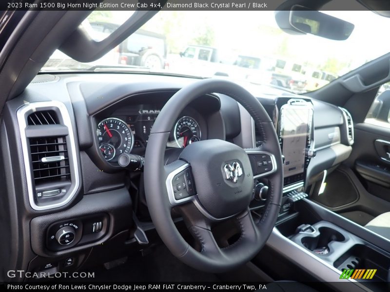 Diamond Black Crystal Pearl / Black 2023 Ram 1500 Big Horn Night Edition Crew Cab 4x4