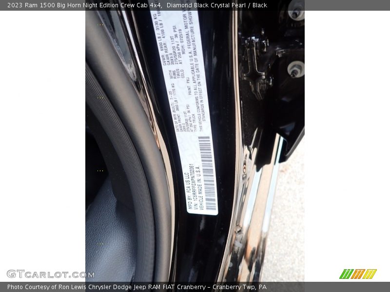 Diamond Black Crystal Pearl / Black 2023 Ram 1500 Big Horn Night Edition Crew Cab 4x4