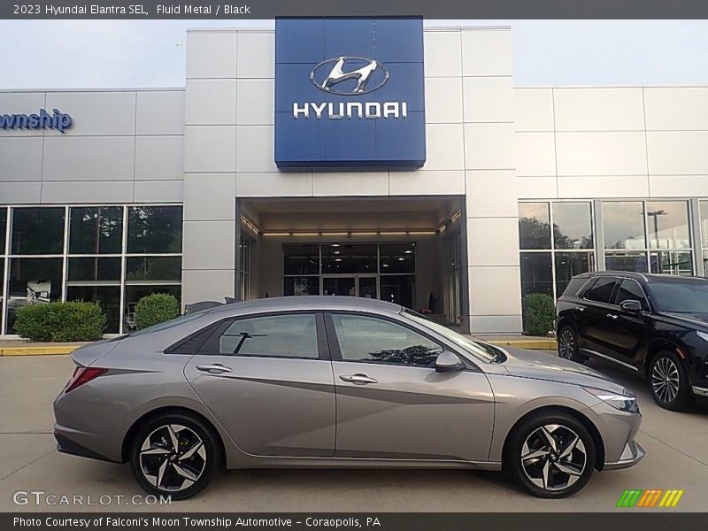 Fluid Metal / Black 2023 Hyundai Elantra SEL