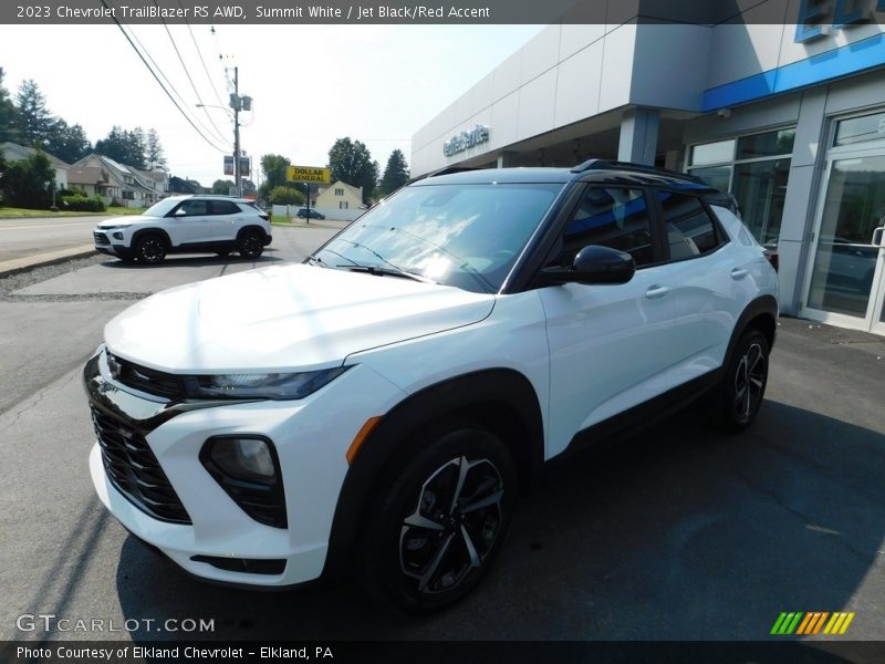 Summit White / Jet Black/Red Accent 2023 Chevrolet TrailBlazer RS AWD
