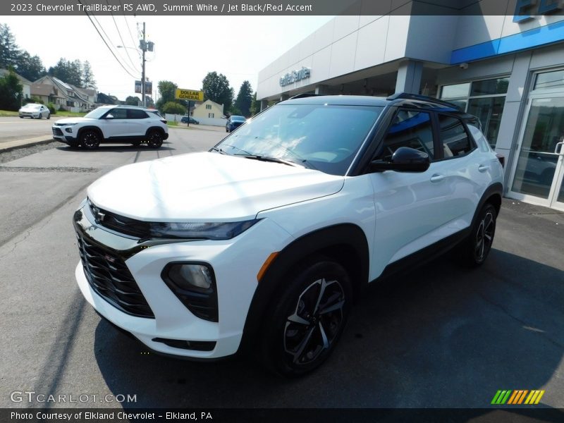 Summit White / Jet Black/Red Accent 2023 Chevrolet TrailBlazer RS AWD