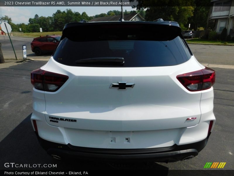 Summit White / Jet Black/Red Accent 2023 Chevrolet TrailBlazer RS AWD