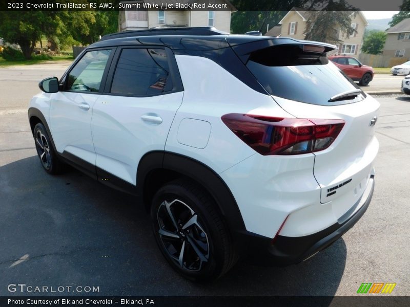 Summit White / Jet Black/Red Accent 2023 Chevrolet TrailBlazer RS AWD