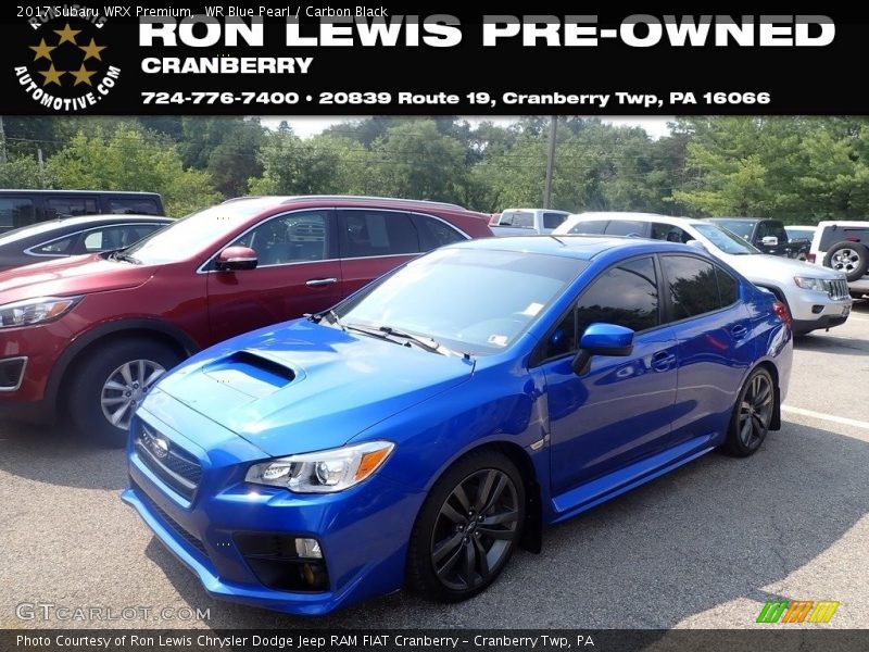 WR Blue Pearl / Carbon Black 2017 Subaru WRX Premium