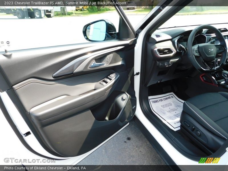Summit White / Jet Black/Red Accent 2023 Chevrolet TrailBlazer RS AWD