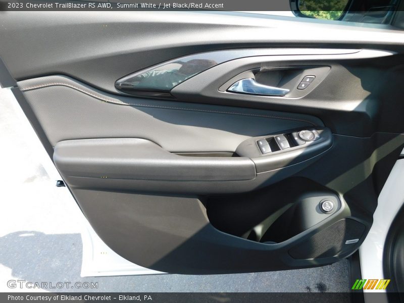 Summit White / Jet Black/Red Accent 2023 Chevrolet TrailBlazer RS AWD