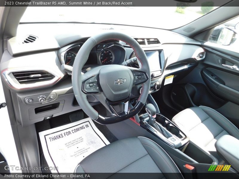 Summit White / Jet Black/Red Accent 2023 Chevrolet TrailBlazer RS AWD