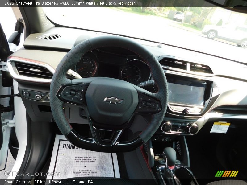 Summit White / Jet Black/Red Accent 2023 Chevrolet TrailBlazer RS AWD