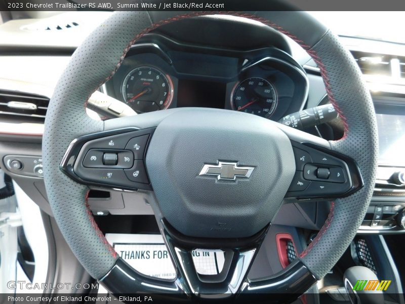Summit White / Jet Black/Red Accent 2023 Chevrolet TrailBlazer RS AWD