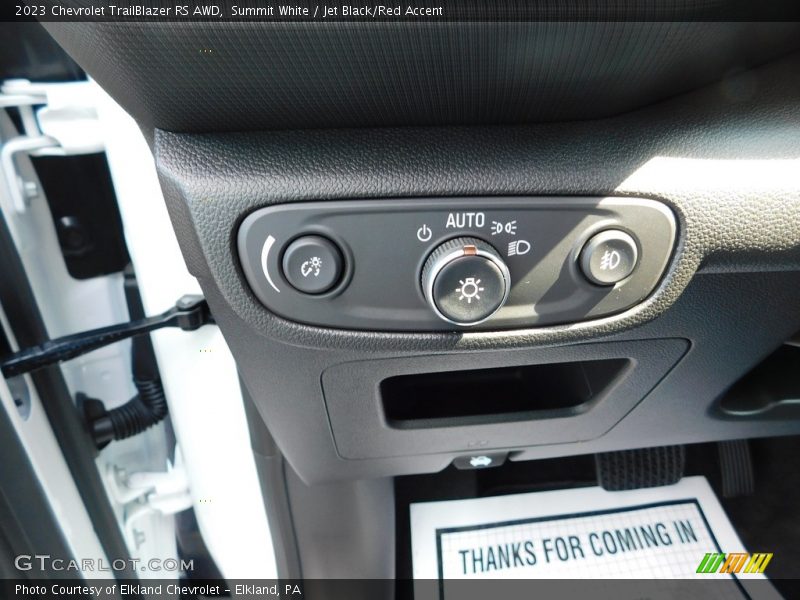 Summit White / Jet Black/Red Accent 2023 Chevrolet TrailBlazer RS AWD