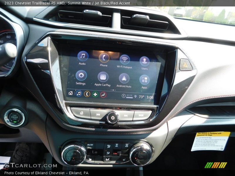 Summit White / Jet Black/Red Accent 2023 Chevrolet TrailBlazer RS AWD