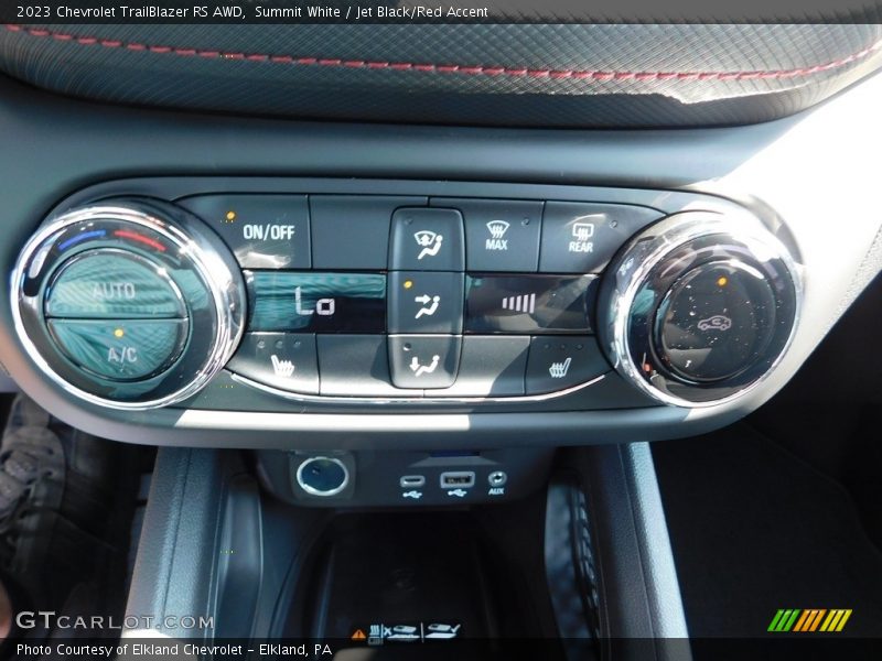 Summit White / Jet Black/Red Accent 2023 Chevrolet TrailBlazer RS AWD