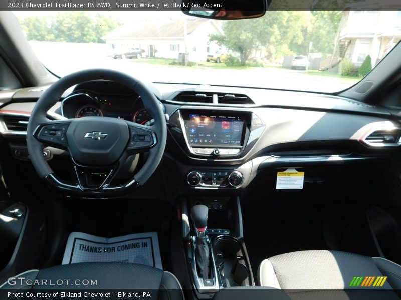 Summit White / Jet Black/Red Accent 2023 Chevrolet TrailBlazer RS AWD
