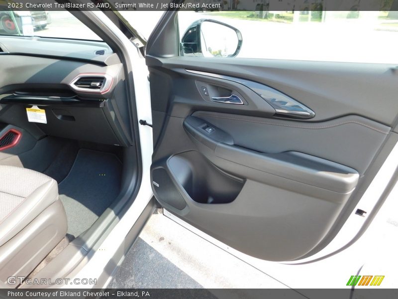 Summit White / Jet Black/Red Accent 2023 Chevrolet TrailBlazer RS AWD
