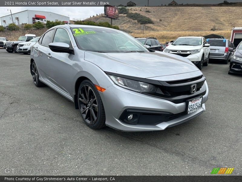 Lunar Silver Metallic / Black 2021 Honda Civic Sport Sedan