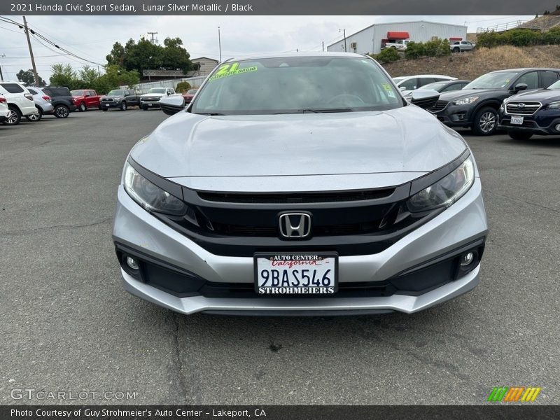 Lunar Silver Metallic / Black 2021 Honda Civic Sport Sedan