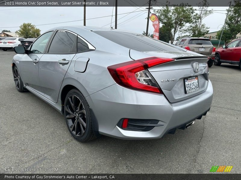 Lunar Silver Metallic / Black 2021 Honda Civic Sport Sedan
