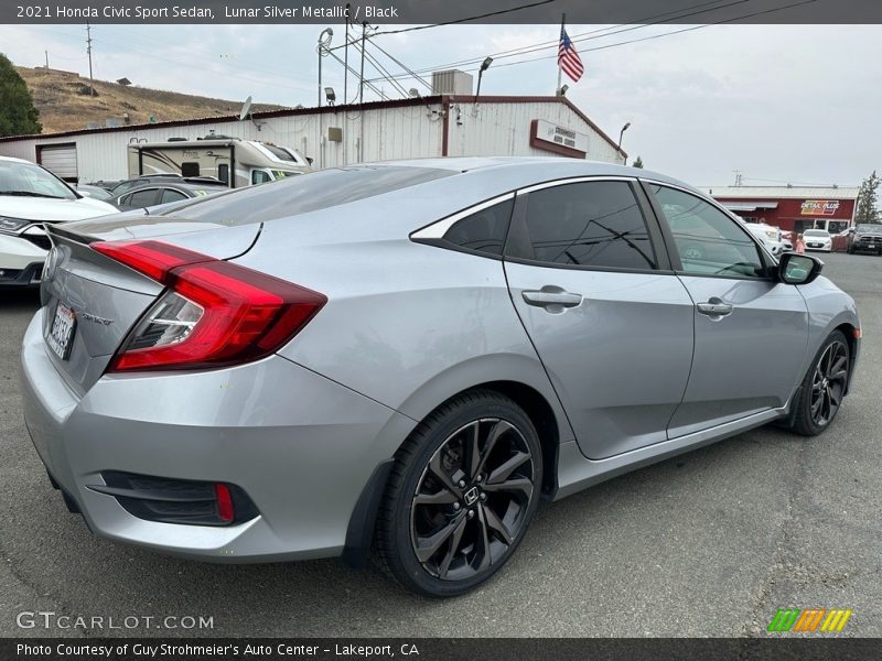 Lunar Silver Metallic / Black 2021 Honda Civic Sport Sedan