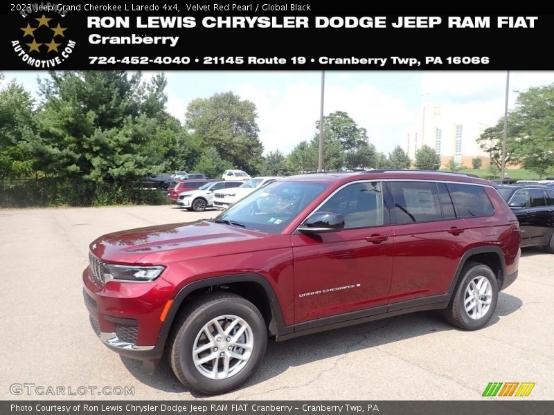 Velvet Red Pearl / Global Black 2023 Jeep Grand Cherokee L Laredo 4x4